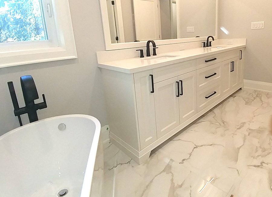 Bathroom vanity two sinks one drawer - Malaj Plus